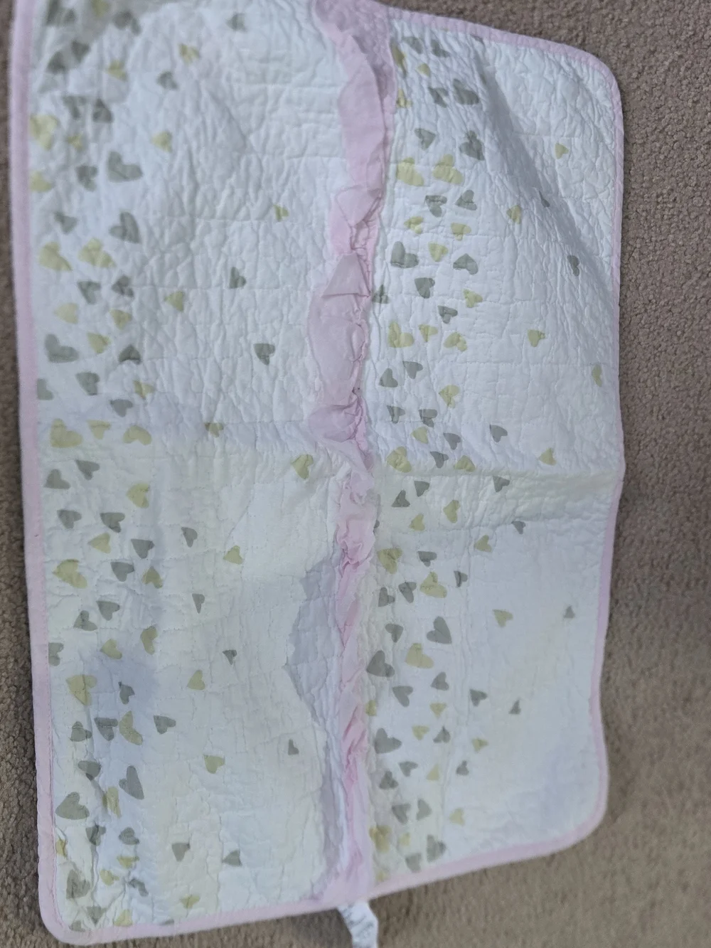 Cozy Line 100% Cotton TWIN Pink&Gold Hearts Quit And Sham Set